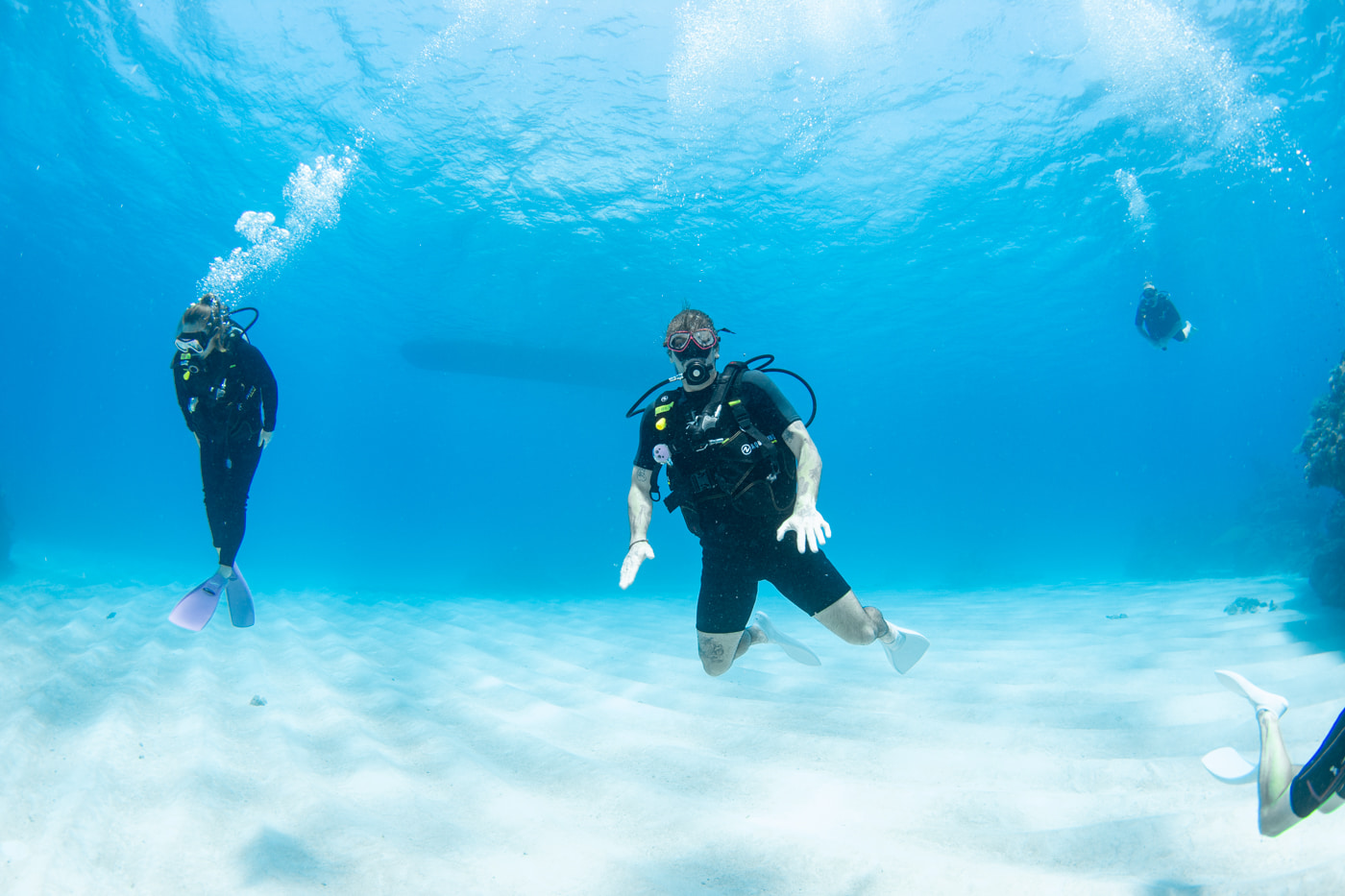 Guests enjoying scuba diving in the Kerama Islands.