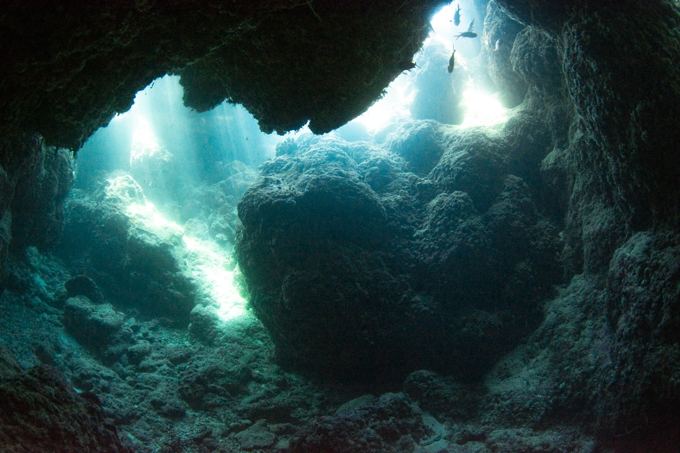 Inside a beautiful cave