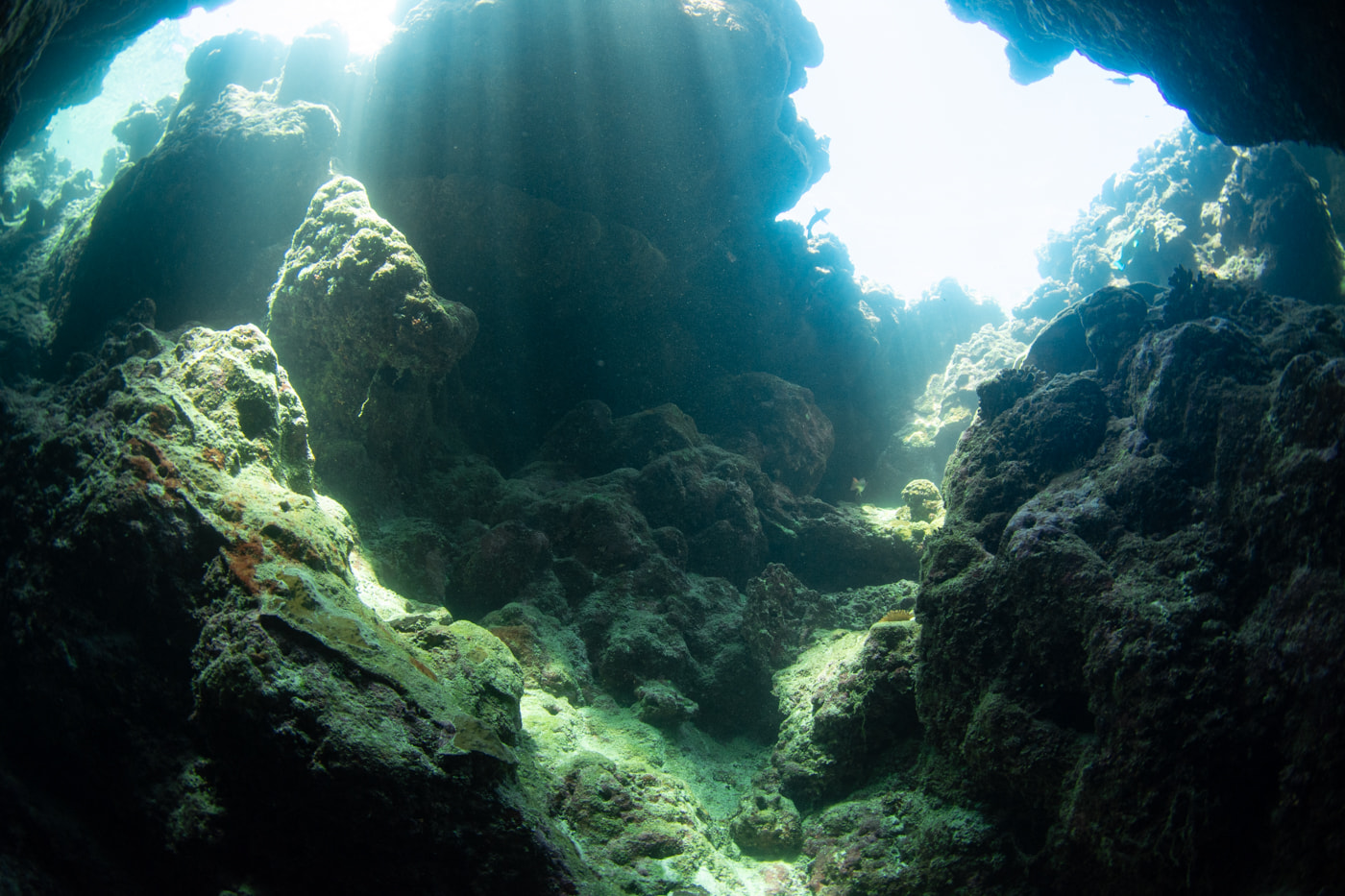 Inside a beautiful cave