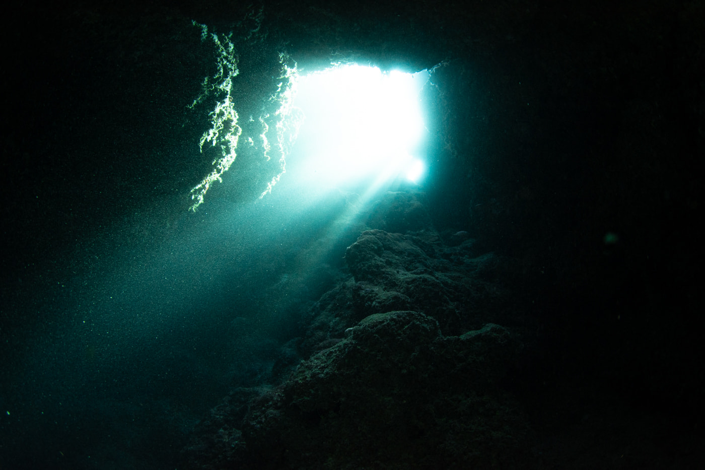 Inside a beautiful cave