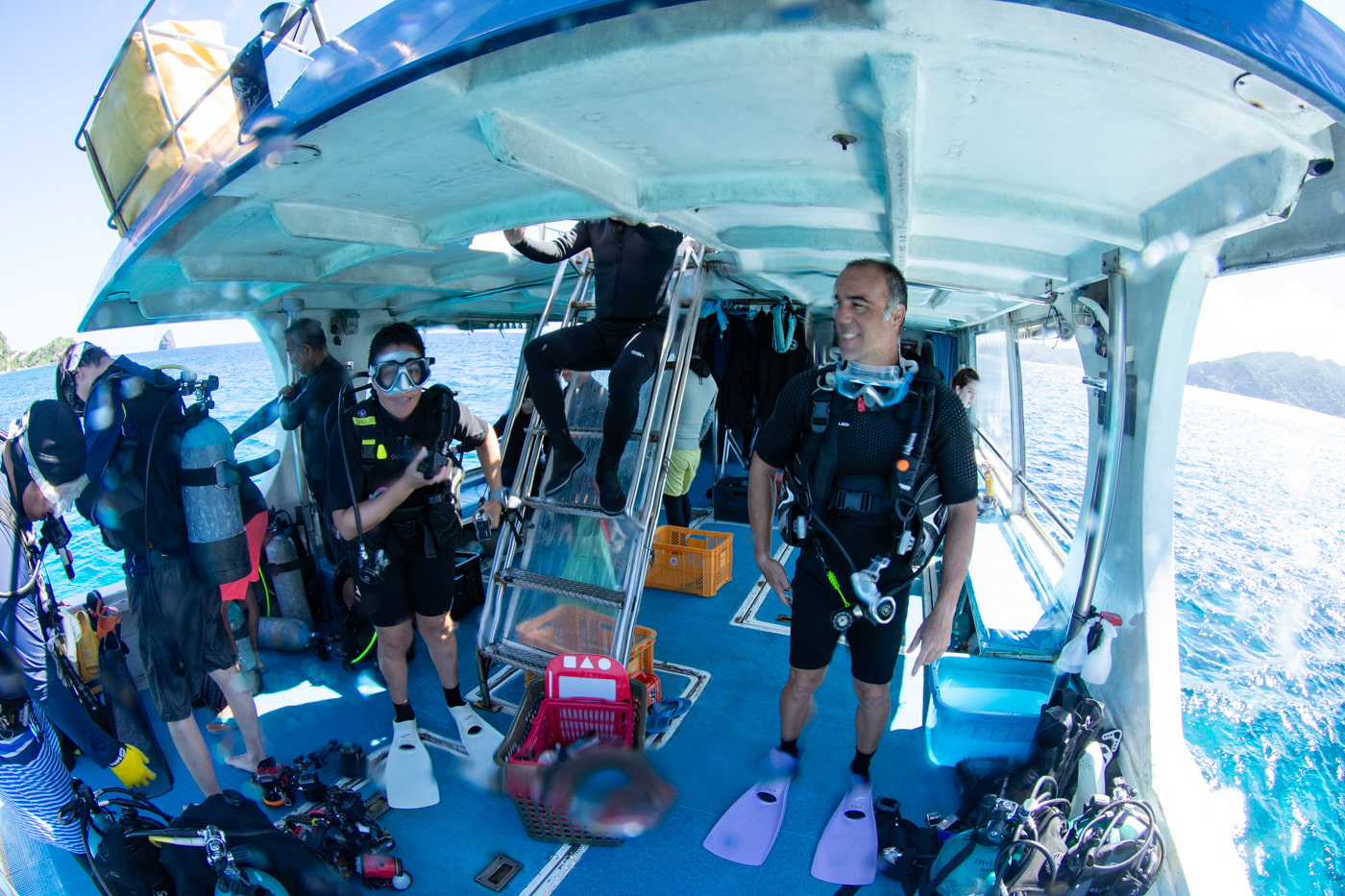 photo on the boat