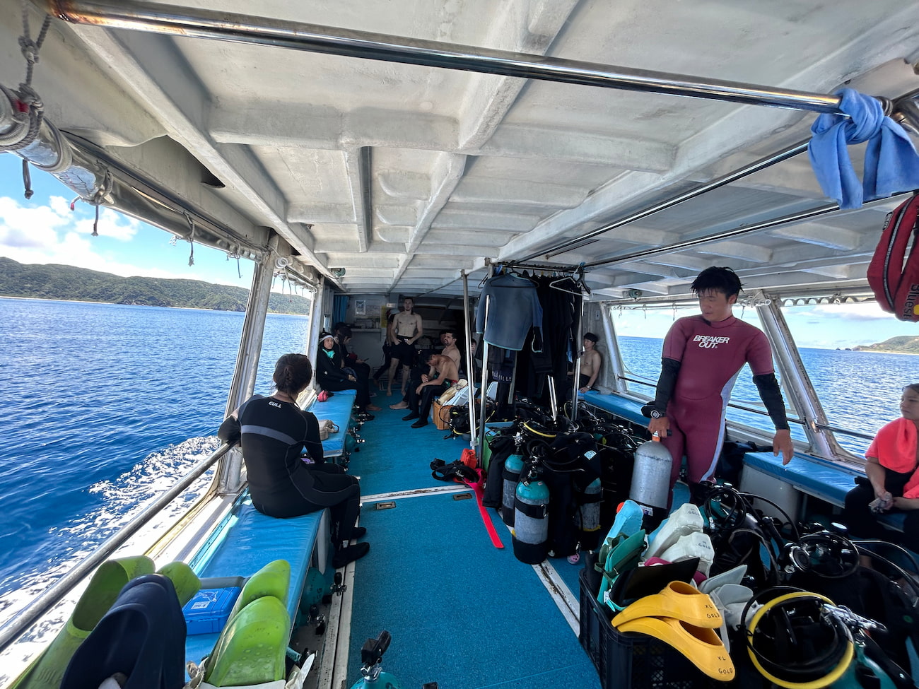 on the boat