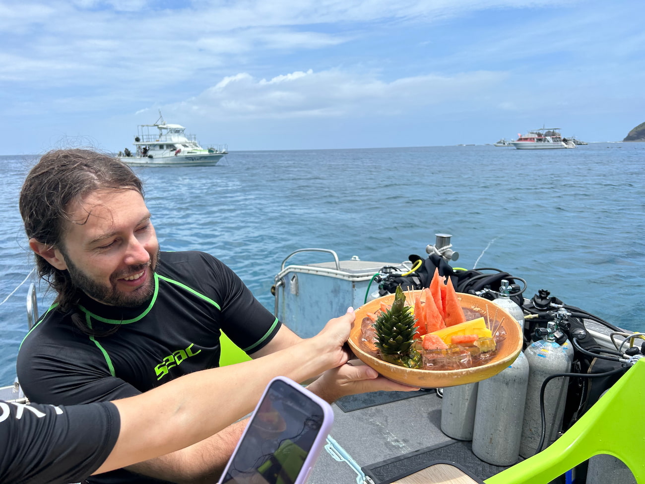 guest having fruit