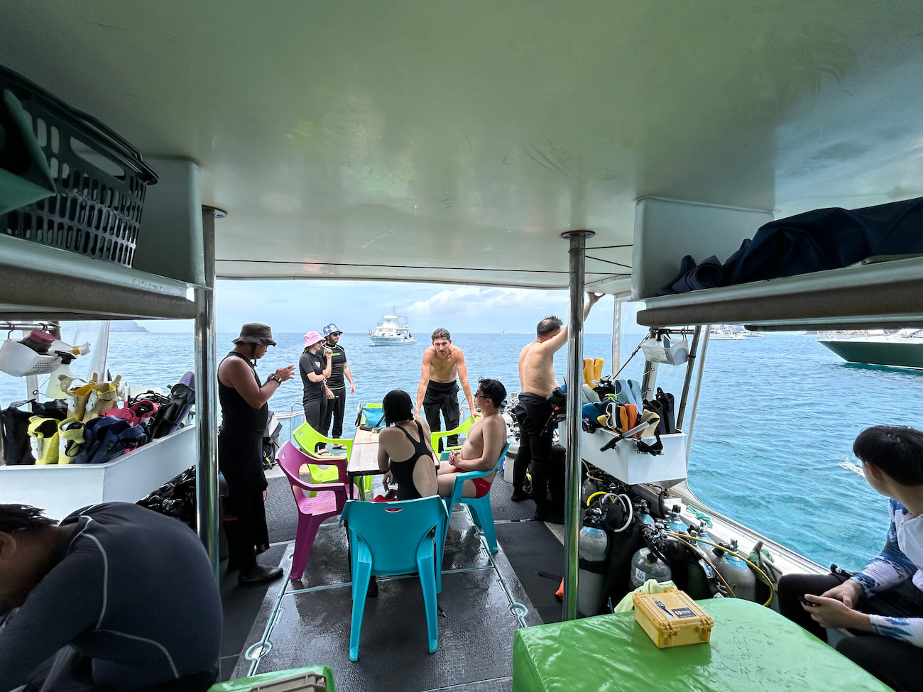 on the boat