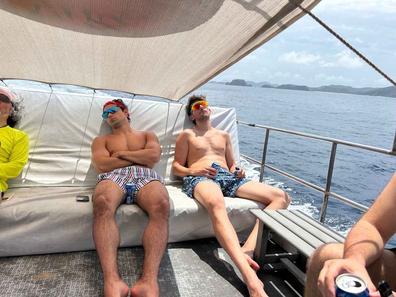 guests sleeping on the boat