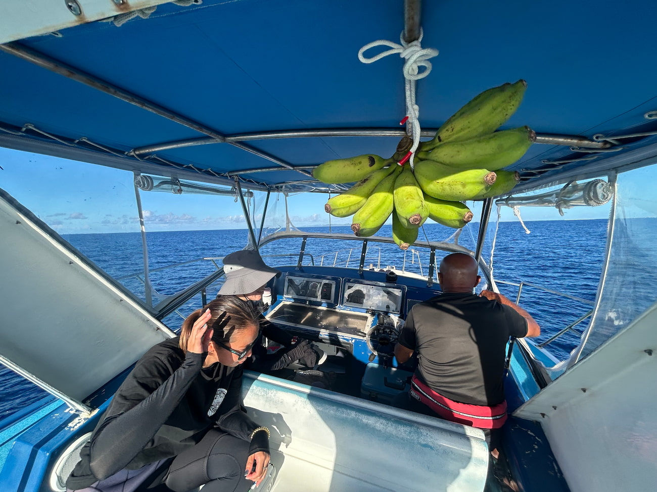 On the boat.