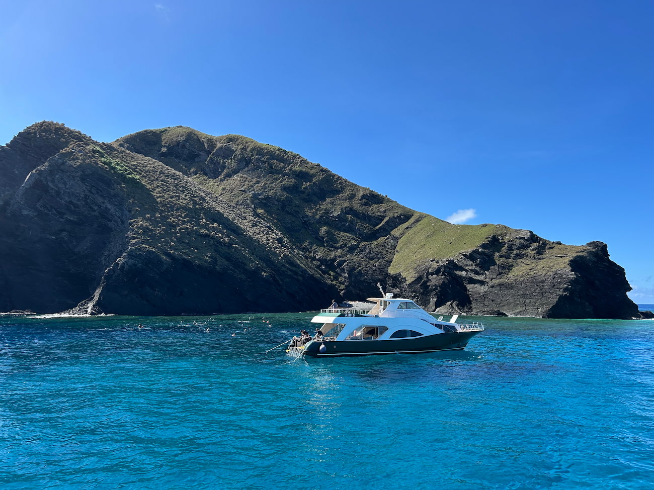 Ocean view from the boat.