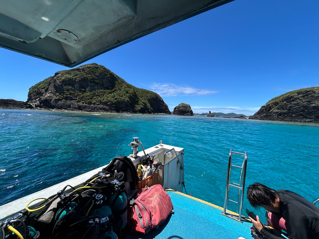 Ocean view from the boat.